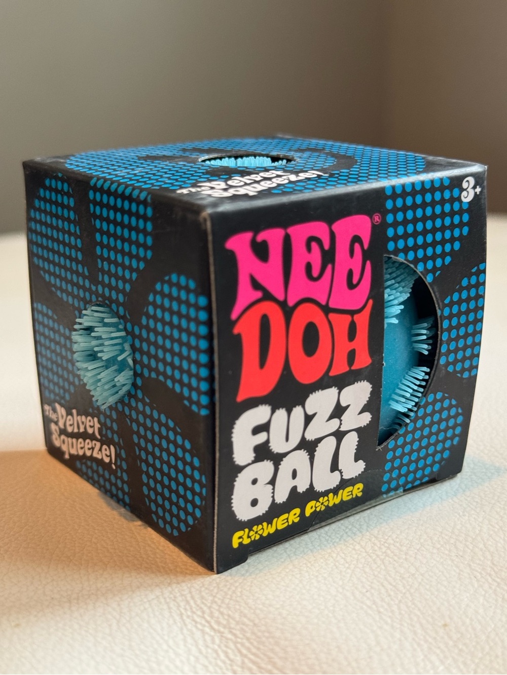 SHIPS TODAY! NeeDoh Fuzz Ball Blue Squishy Squeeze Fidget TikTok Viral Toy NEW